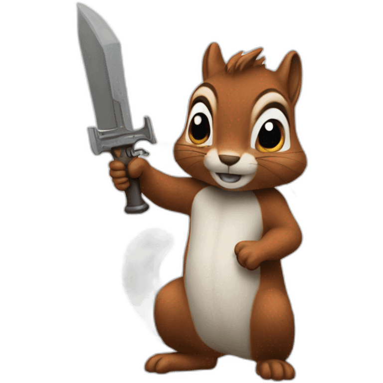 Squirrel the weapon emoji