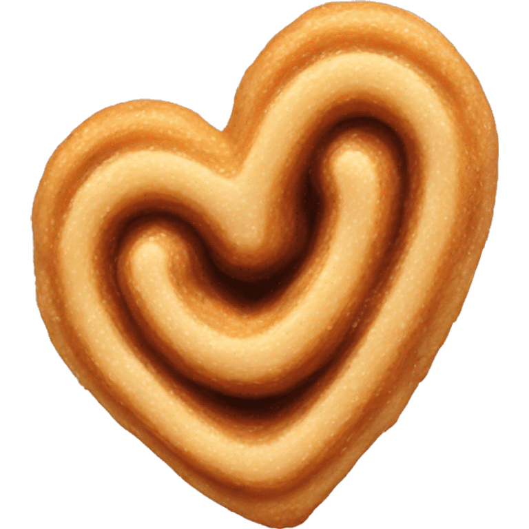 a churro in shape of a heart  emoji