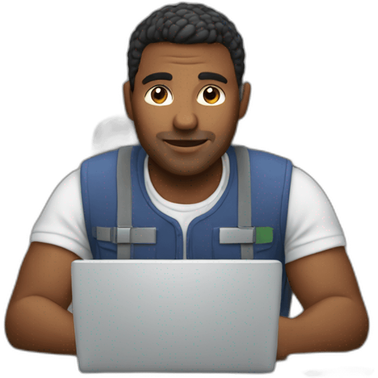 man working on laptop emoji