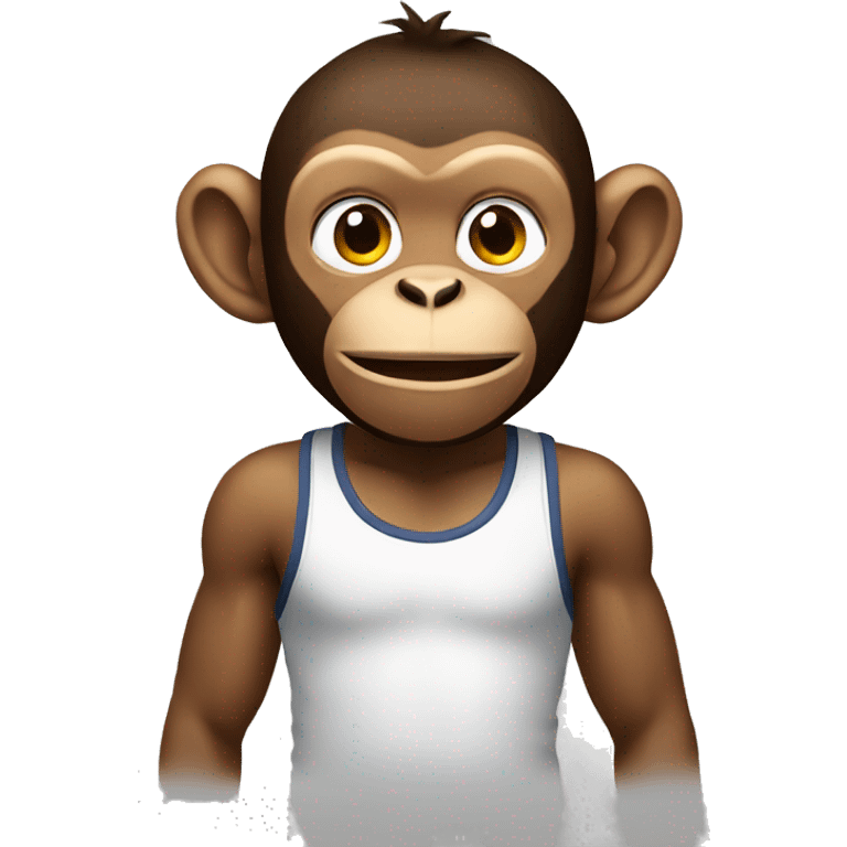 A monkey with tanktop emoji