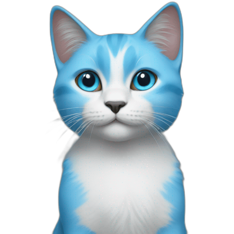 Blue smurf cat emoji