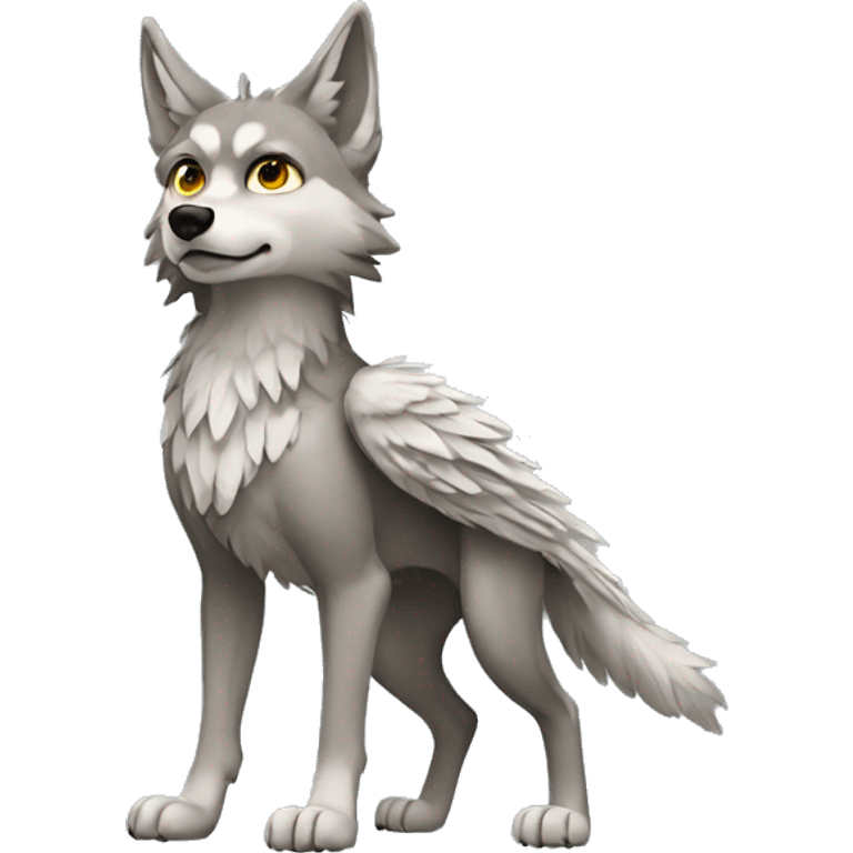 Winged Wolf full body emoji