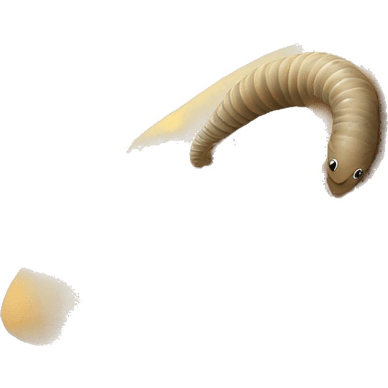 dune of sand with large worm no eyes emoji