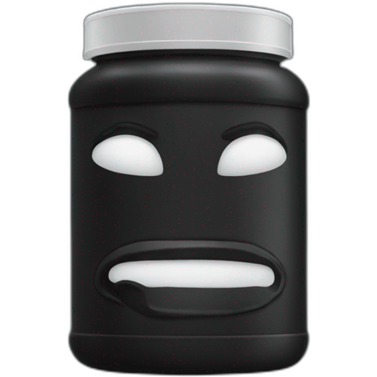 Black whey protein emoji