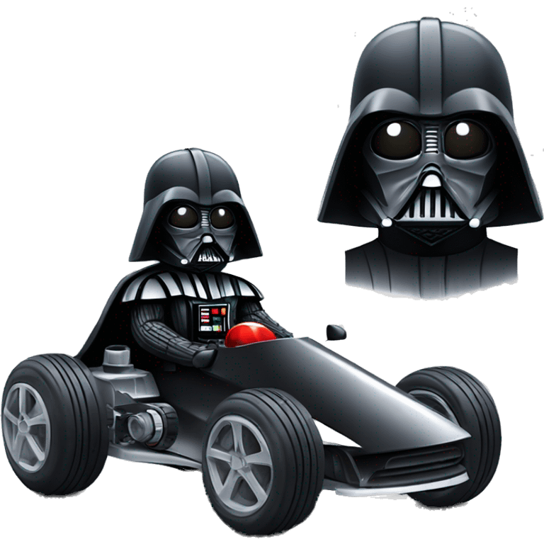 Formula Darth Vader’s race car, light saber headlights, exposed suspension  emoji