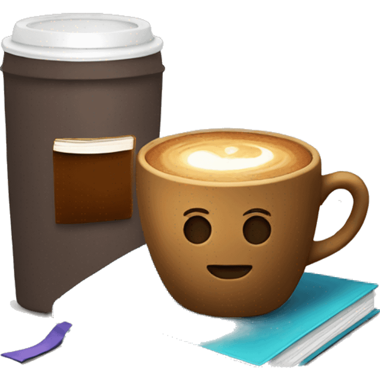 coffee and book emoji