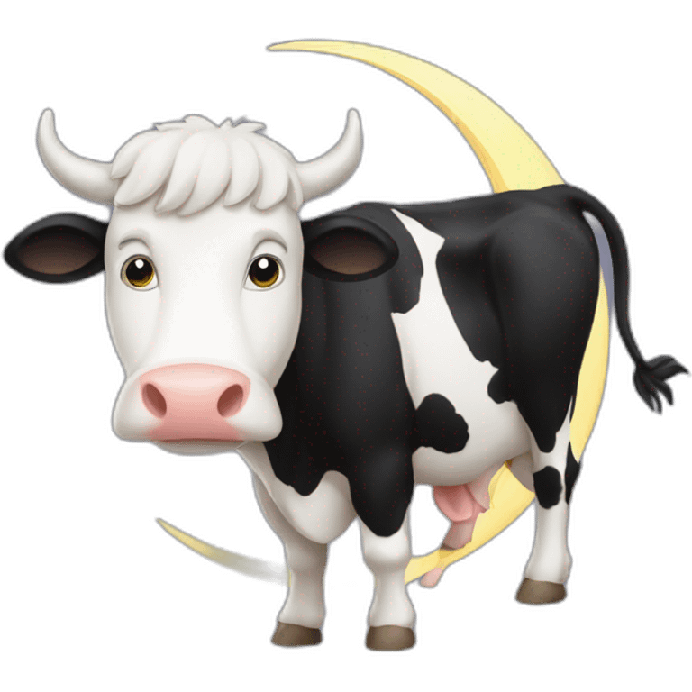 vache et lune emoji