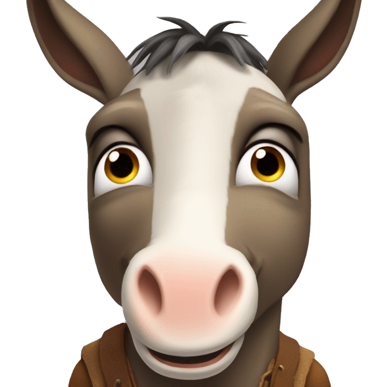 the donkey in shrek wearing a cowboy hat emoji