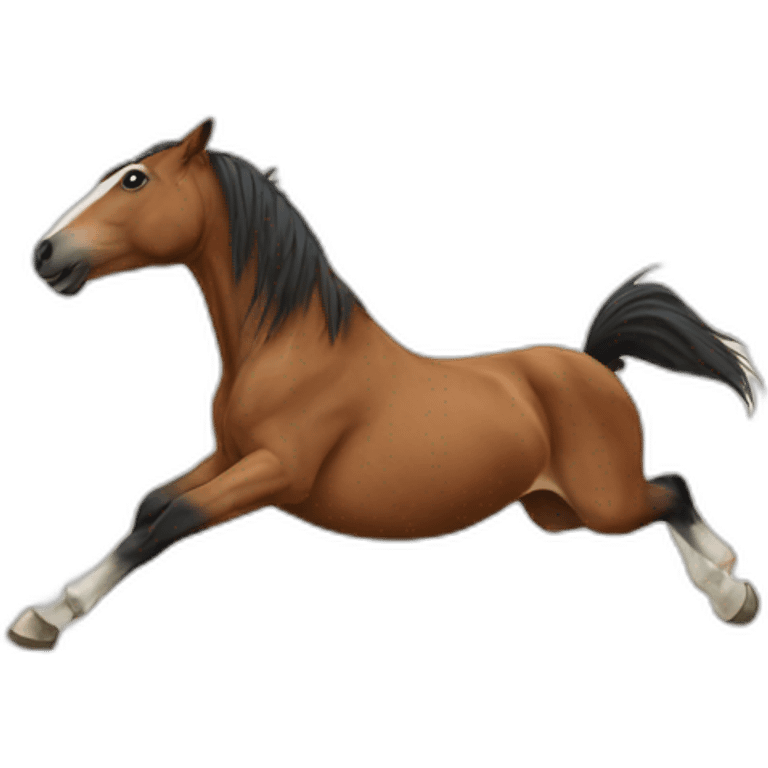 a horse doing a somersault emoji