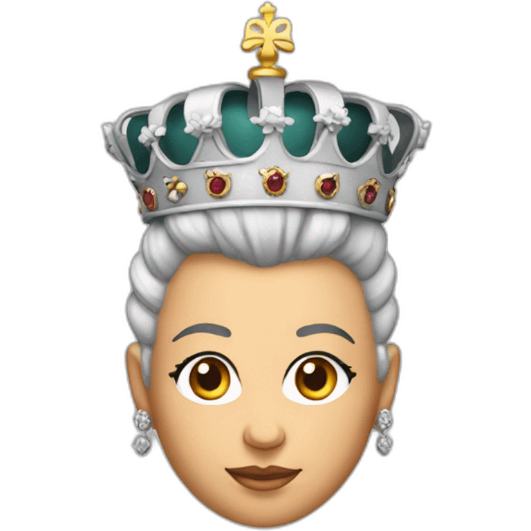 Queen of england mohawk emoji