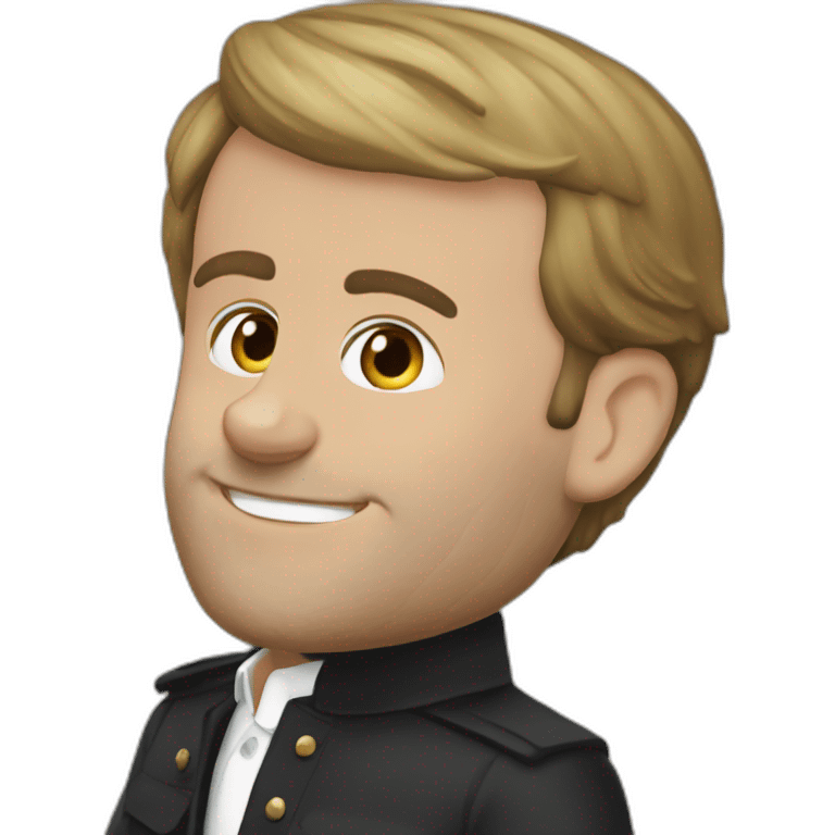 Emmanuel Macron with a har emoji