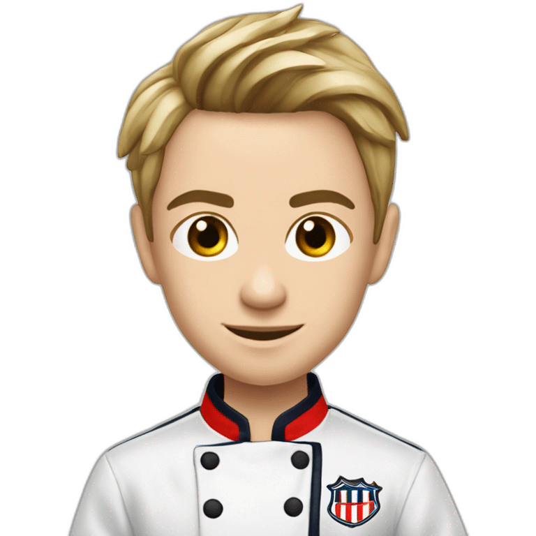 Cara de adolescente chef hincha de Club Atlético River Plate emoji