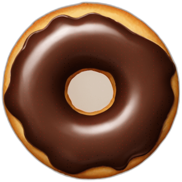 chocolate donut with crease emoji