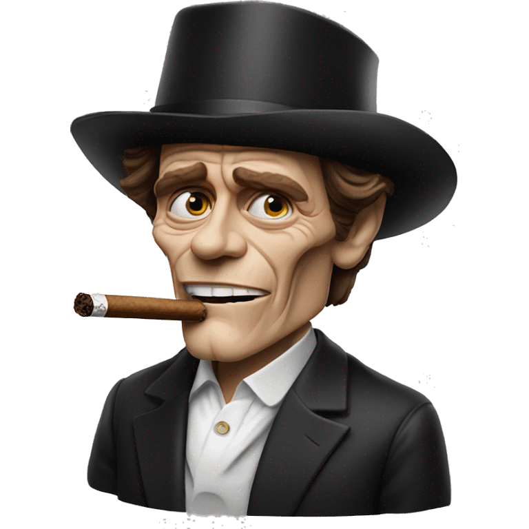 Willem dafoe with a cigar  emoji