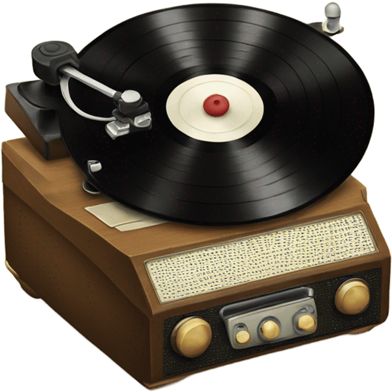 vintage record player  emoji