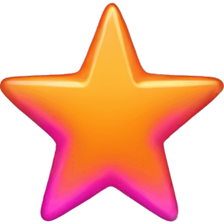 Orange and pink star emoji