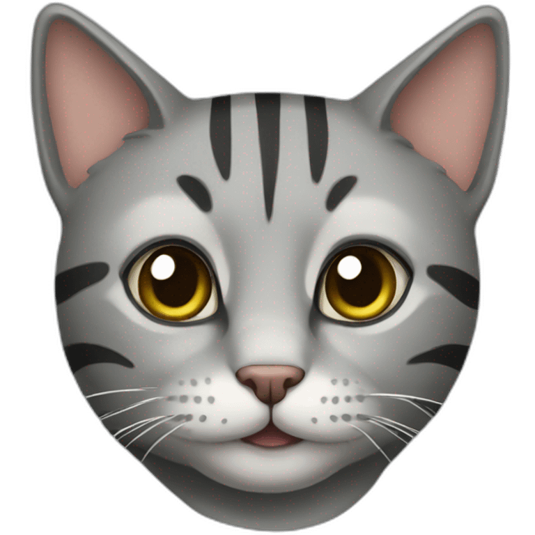 Grey stripes cat emoji