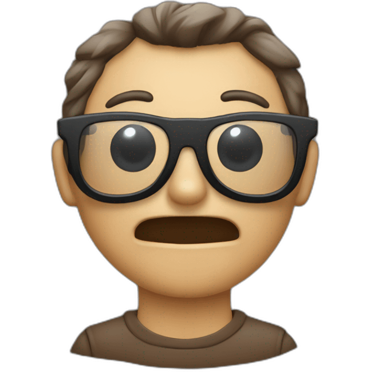 oso con gafas en medio del bosque emoji