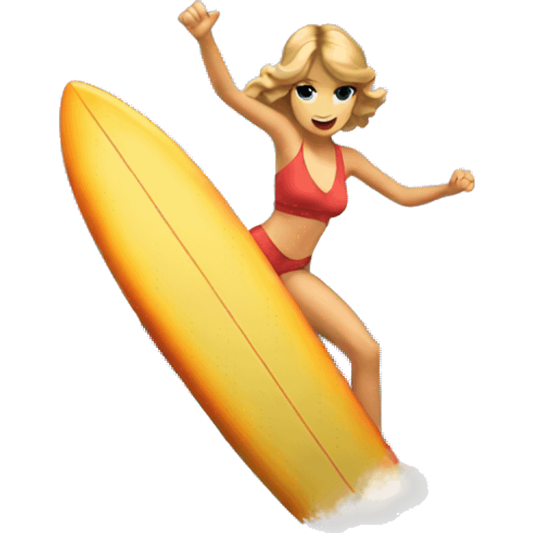 Taylor swift surfing in Hawaii emoji