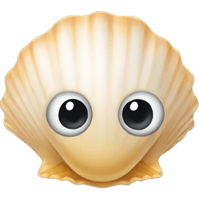 Shell with googly eyes emoji