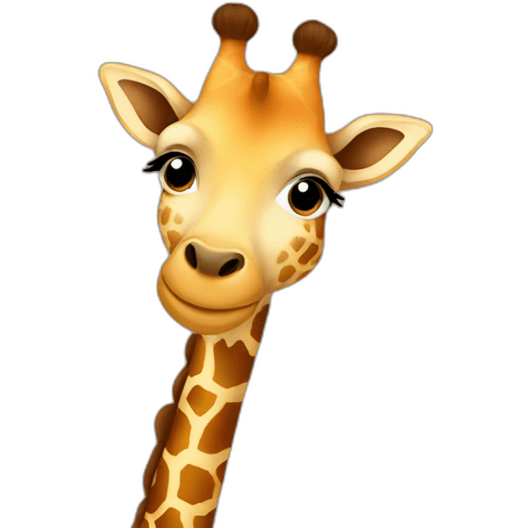 giraffe with love emoji