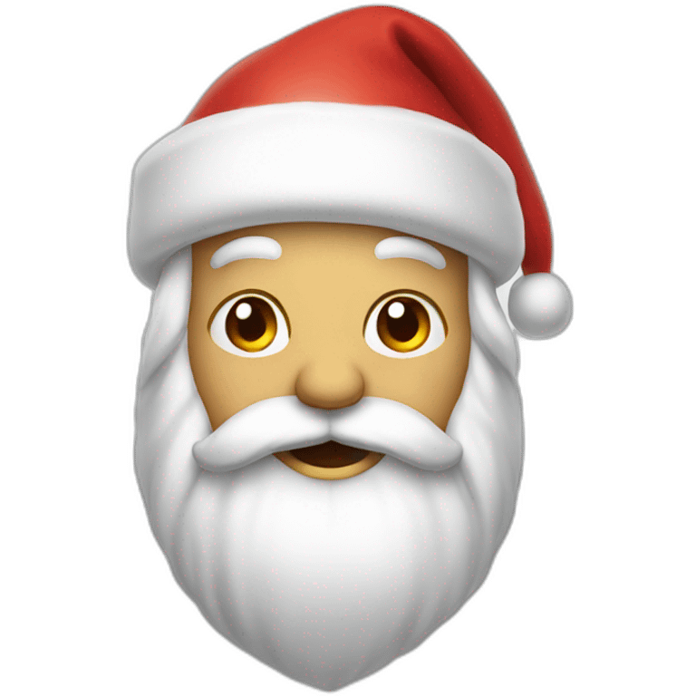 santa hushing and winking emoji