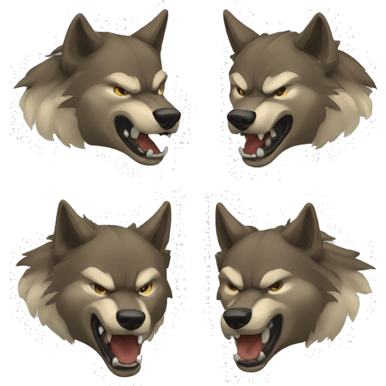 muscular wolves emoji