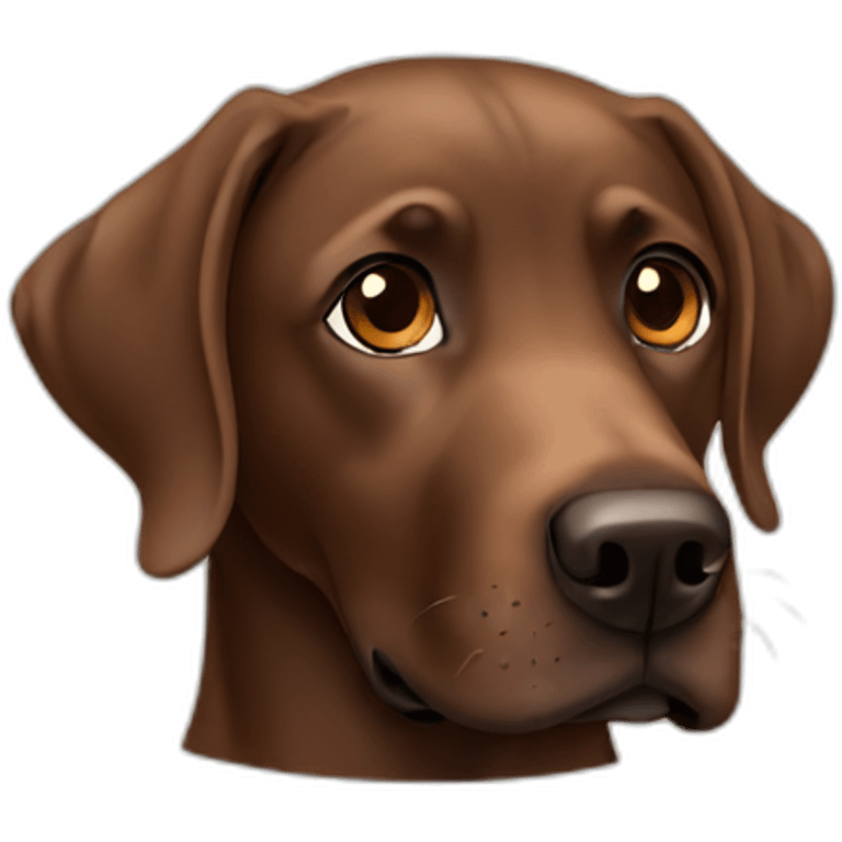 brown eyes brown labrador emoji