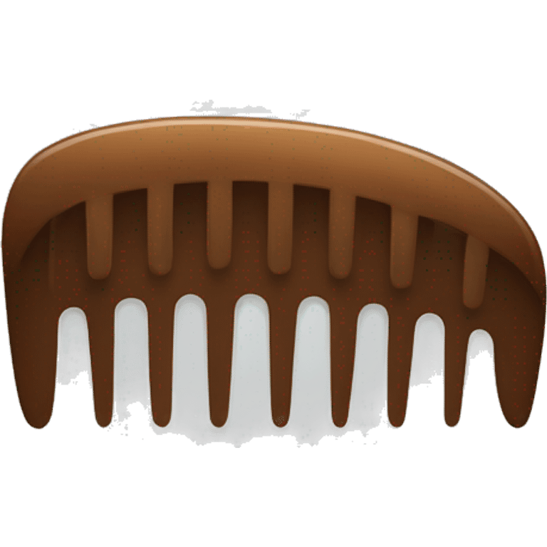 Brown comb emoji