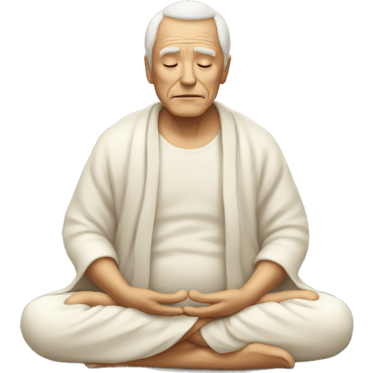 old man meditating emoji