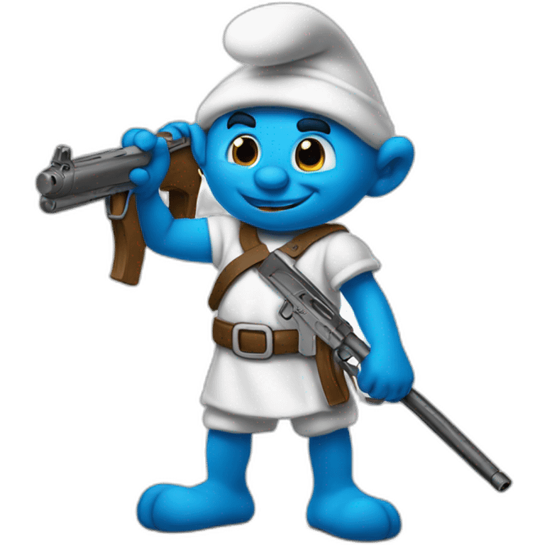 Smurfs with armes emoji