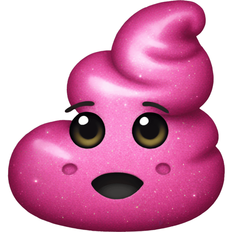 Pink poop glitter  emoji