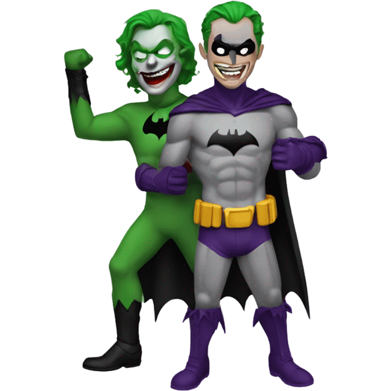 Batman fighting joker emoji