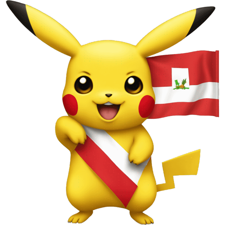 Pikachu Perú flag emoji