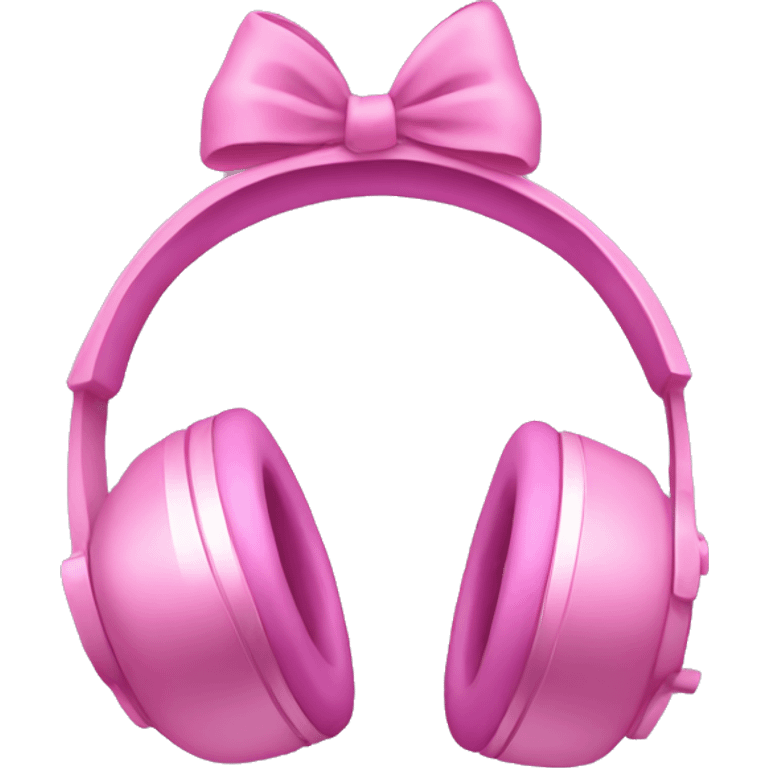 Headphones with pink bows emoji