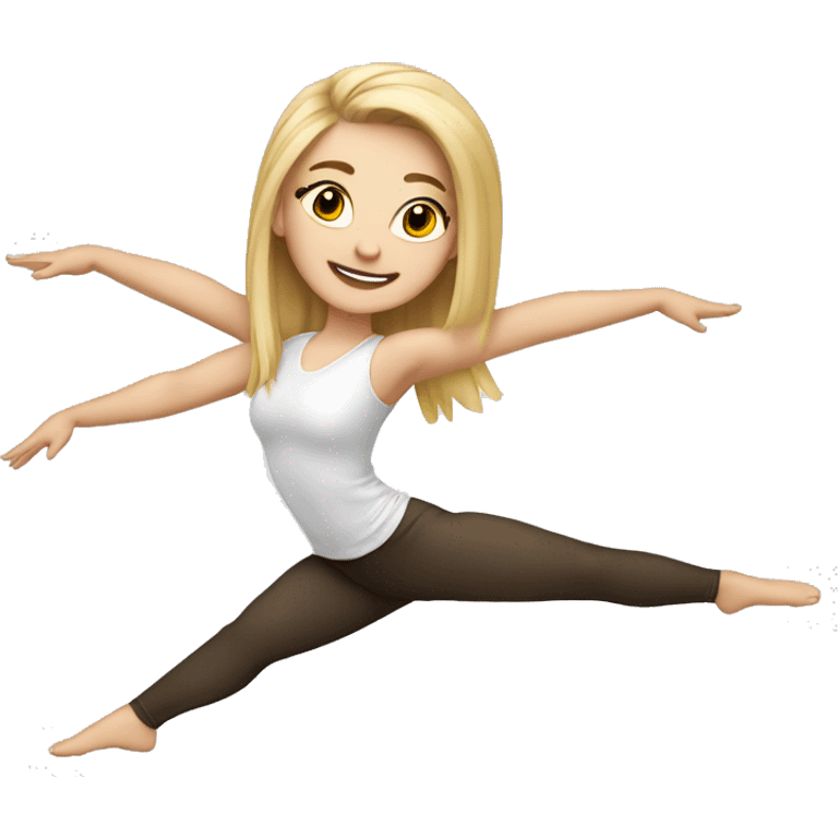 white Girl doing splits emoji