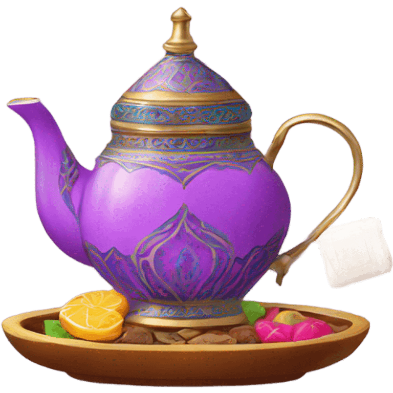 moroccan tea with sweets emoji