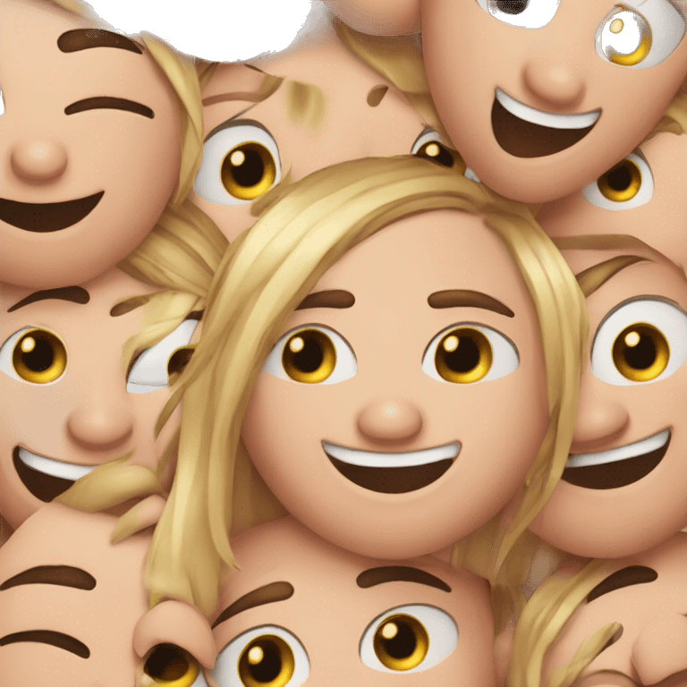 Cara de emoji enamorado llorando y con corazoncitos alrededr emoji