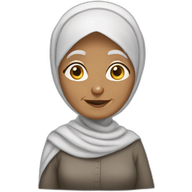 very old white woman hijab emoji