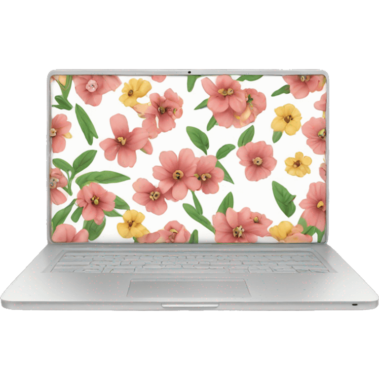 floral laptop emoji