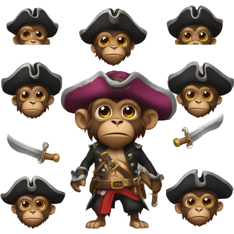 Monkey pirate emoji