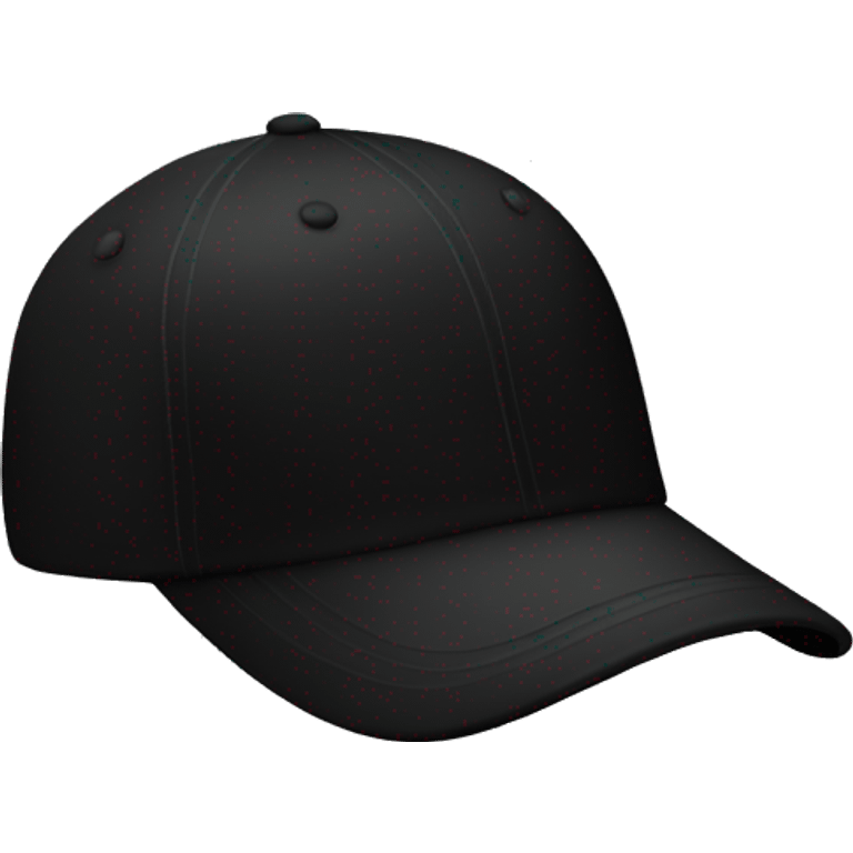 Plain black baseball cap on black screen emoji