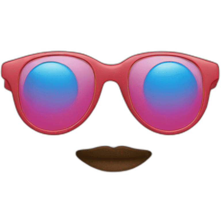 Two sunglasses on face emoji