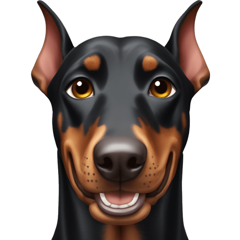 happy doberman  emoji