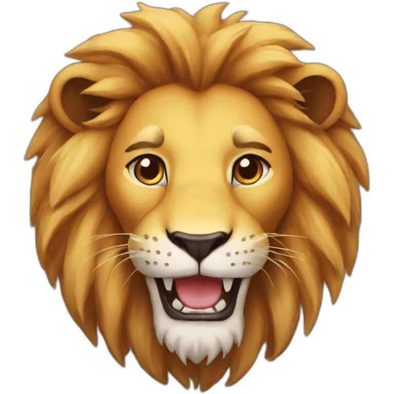 Lion with smile emoji