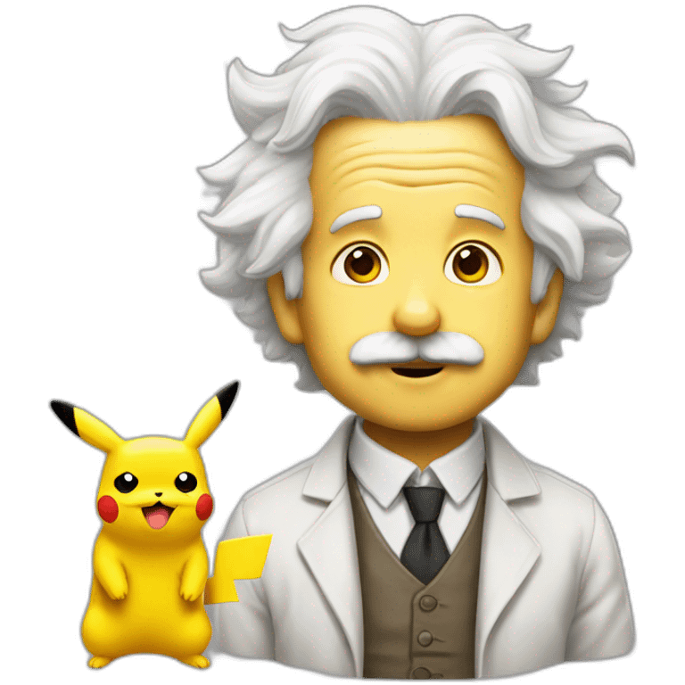 Einstein like Pikachu emoji