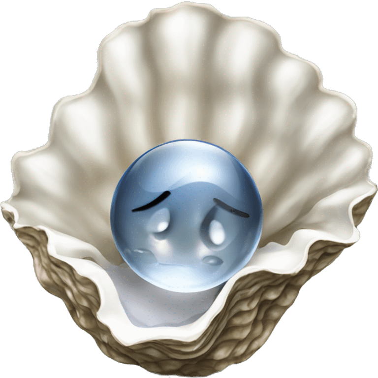 Oyster with crystal ball emoji