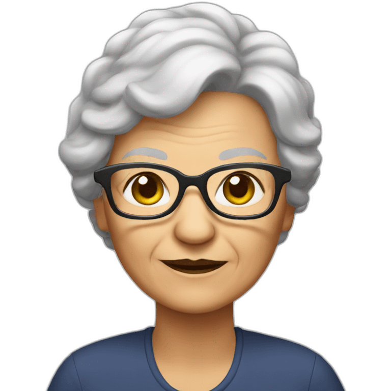 granny with glasses emoji