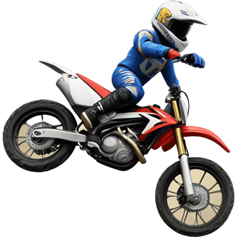 Dirt bike on one stoppie  emoji