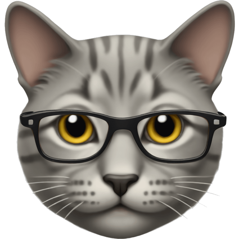 Mixed Business cat with smart glasses emoji